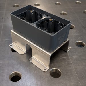 Support prises électriques inox